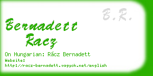 bernadett racz business card